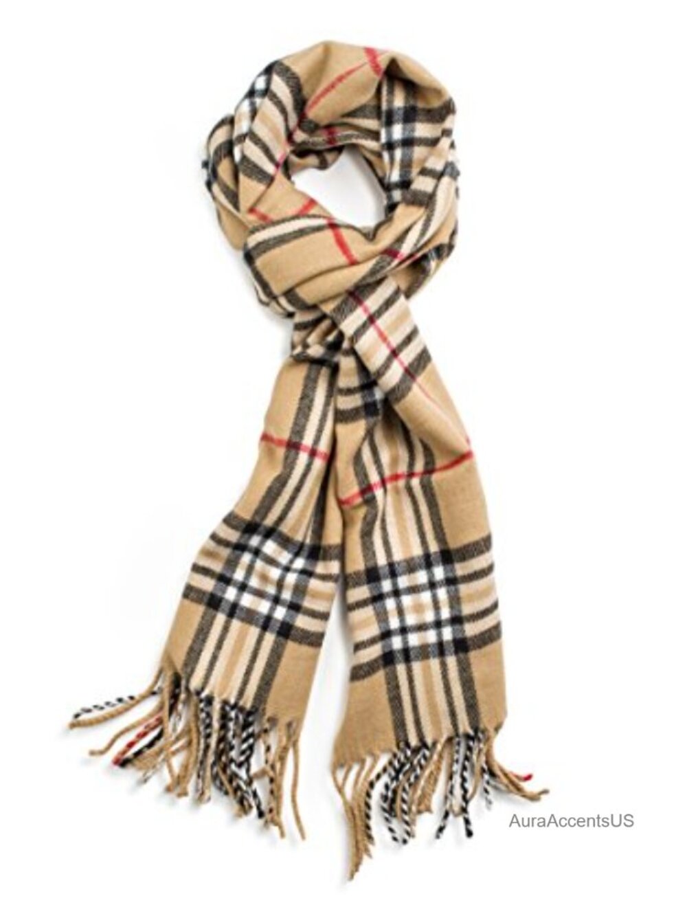 Luxurious Cashmere Feel Plaid Winter Scarf 72" Long Unisex Gift